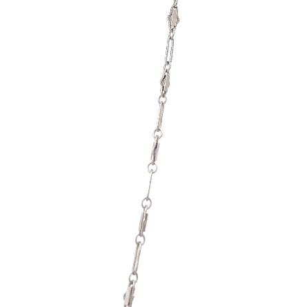 18K White Gold Estate Shared Prong Star of David Slide Pendant on 14K White Gold 18inch Fancy Link Chain w/102RoundBrilliantDiams=.51apx and 42BaguetteDiams=.60apx VS G-H 4.8dwt 