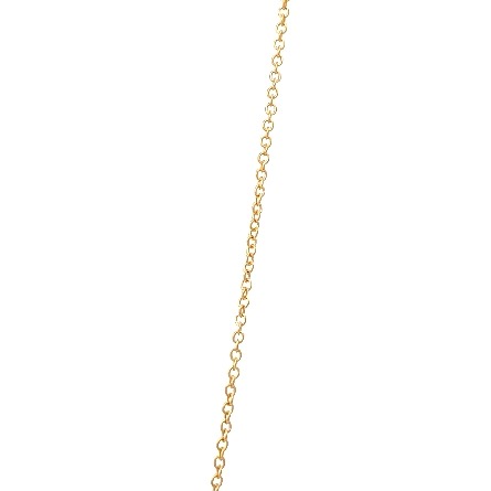 14K Yellow Gold Estate LeVian Prong Set Crossover Pendant on 18inch Chain w/Diams=.16apx SI2 I and BrownDiams=.25apx SI2 2.9dwt 