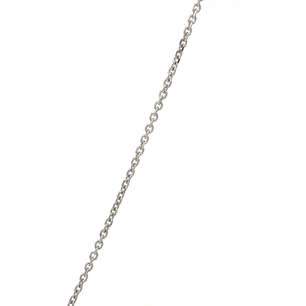 14K White Gold Estate 17inch Horseshoe Necklace w/Diams=.20apx SI H-I 1.7dwt