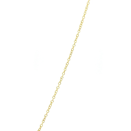 14K Yellow Gold Estate 16inch Feather Station Necklace w/Diams=.09apx SI H-I 1.3dwt