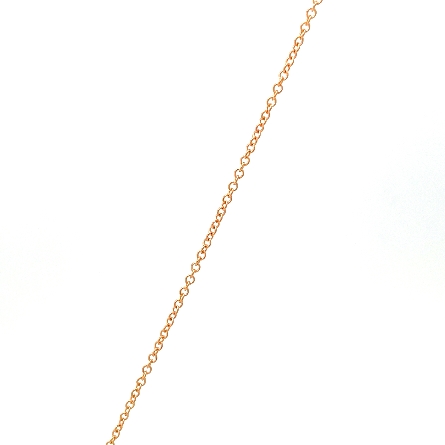 18K Rose Gold Estate Tiffany and Co Atlas Key 18inch Necklace w/Diams=.05apx VS F-G 3.5dwt