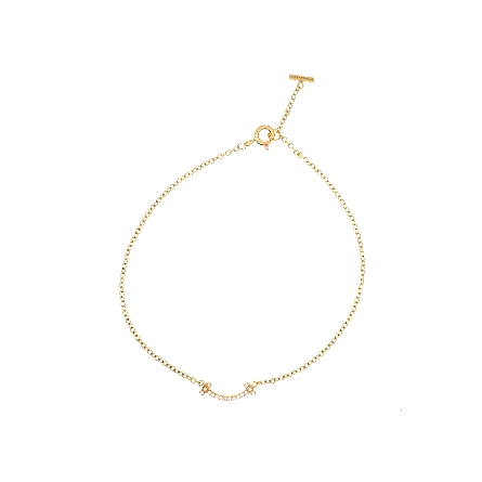 18K Yellow Gold Estate Tiffany and Co Small Smile Bracelet 7-7.5inch w/Diams=.04apx VS F-G 1.2dwt