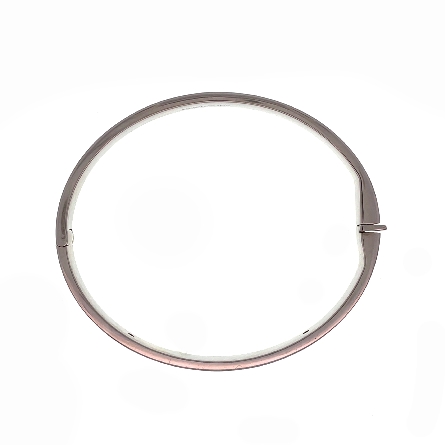 14K White Gold Estate Tiffany & Co Bangle Bracelet w/Diams=.10apx VS F-G 23.6dwt 