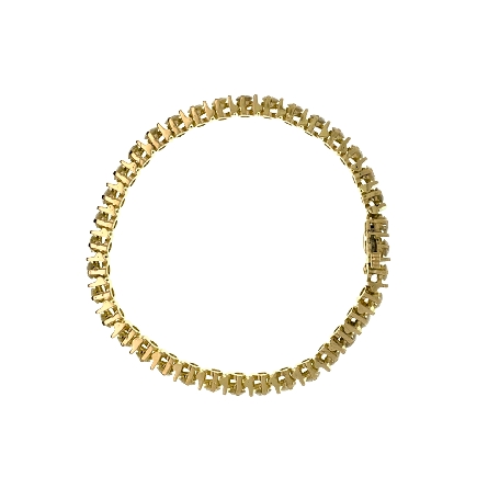 14K Yellow Gold Estate Diamond Tennis Bracelet w/Diams=7.06apx SI2-I1 I-J 7inch 11.7dwt