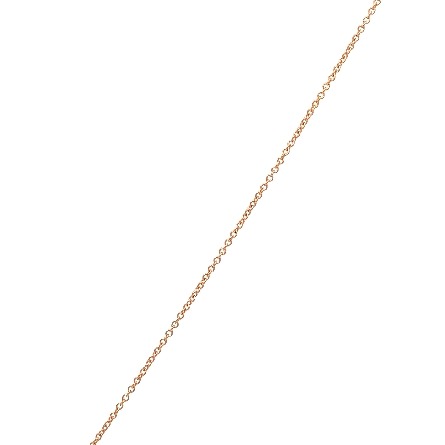 14K Rose Gold Estate Pave Fleur De Lis Milgrain Necklace 18inch w/42 Single Cut Diams=0.21apx SI1-I1 I-J 2.0dwt