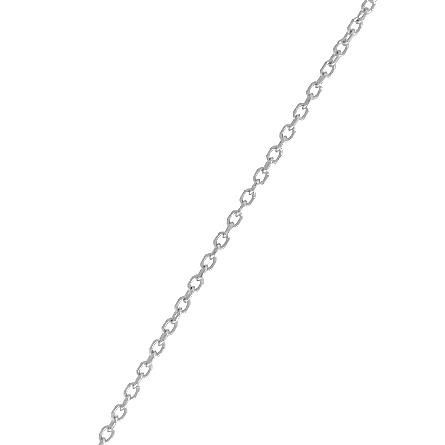 14K White Gold Estate Channel Cross and Chain w/17Diams=0.30apx VS1-I1 I-J 16inch 1.6dwt 