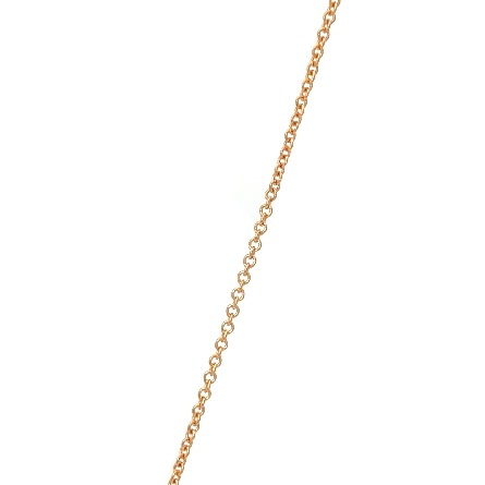 14K Rose and White Gold Estate Paisley Necklace w/140Diams=0.18apx VS G-H 18inch 3.5dwt