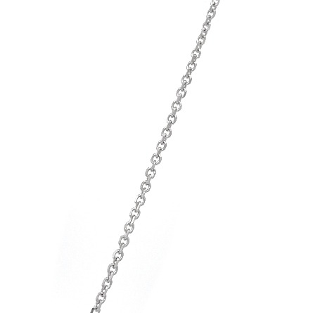 14K White Gold Estate Diamond Heart Pendant on 17inch Diamond Cut Cable Chain w/16Diams=1.92apx VS2-SI1 IJ 4.8dwt