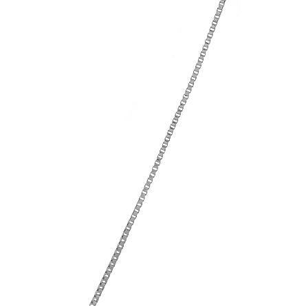 10K White Gold Estate Solitare Bezel Pendant and Box Chain w/1Diam=0.09apx I1 I 18.5inch 0.8dwt