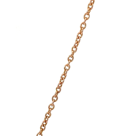 14K Rose Gold Estate Curved Milgrain Bar Link Necklace w/17Diams=0.32apx VS H-I Adjustable 18inch-20inch 2.1dwt