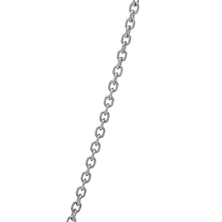 14K White Gold Estate 4Prong Solitaire Necklace w/1Diam=0.52apx VS I 18inch 1.6dwt