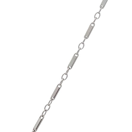 14K White Gold Estate Antique Style Heart Drop Necklace w/Diams=0.40apx VS G-H 20inch 3.9dwt