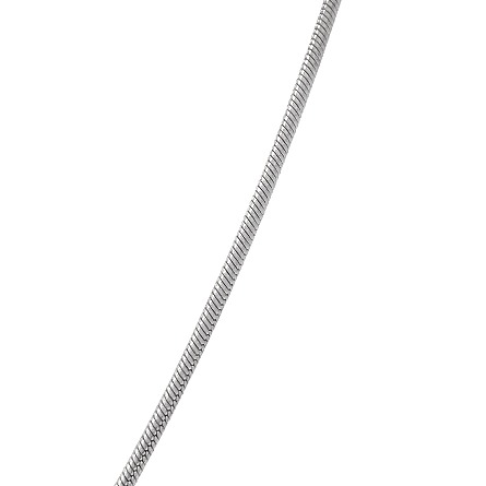 14K White Gold Estate Round Invisible Set Bezel Pendant w/Diams=0.65apx SI H-I on 17inch Snake Chain 6.4dwt
