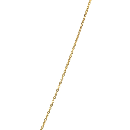 14K Yellow Gold Estate Shared Prong Cross Pendant w/Diams=.08apx SI I on Adjustable16-18inch Link Chain 0.9dwt