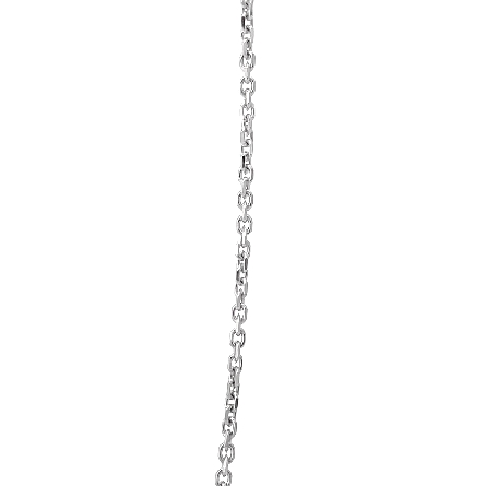 14K White Gold Estate Oval Ruby Halo Pendant on 18inch Cable Chain w/13Diams=.30 apx SI2-I1 H-I 4.0dwt