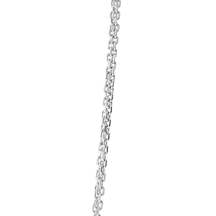 18K White Gold Estate Adjustable 16-18inch Double Chain Diamonds by the Yard Necklace and Aquamarine Enhancer Pendant w/169 Diams=.86apx I1 I-J 9.7dwt