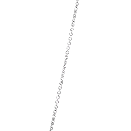 Sterling Silver Estate Gabriel & Co White Sapphire=.34ctw Pave Circle Adjustable 16 to 18inch Necklace 3.4dwt (S104001)