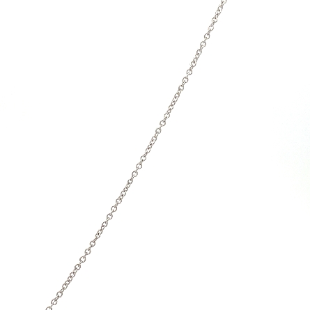 18K White Gold Estate Tiffany and Co Akoya Pearl 16inch Necklace w/1 Diamond=.05apx VS F-G 1.6dwt