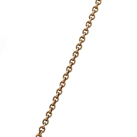 14K Yellow Gold Estate Seed Pearls Flower Trim Necklace 16.5inch 9.0dwt 