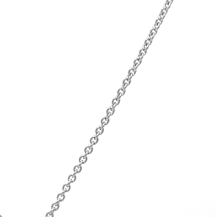 14K White Gold Estate Blue Topaz Bezel and Briolette Drop Necklace w/Diams=.09apx SI G-H 16inch 1.9dwt 