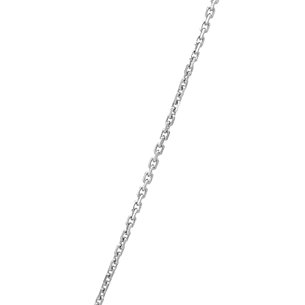 14K White Gold Estate Sapphire Prong and Bezel Set 16inch Halo Drop Necklace w/19Diams=.38apx I1 I-J 2.2dwt 