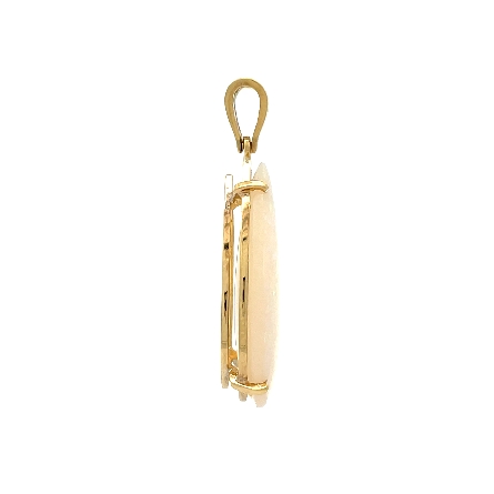 14K Yellow Gold Estate Opal Teardrop Pendant 2.8dwt