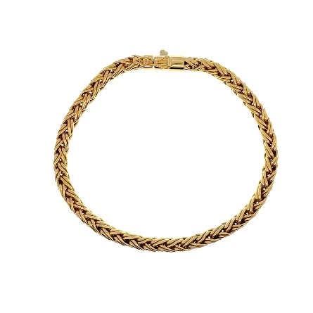 18K Yellow Gold Estate Tiffany & Co Weave Bracelet 7inch 8.7dwt 
