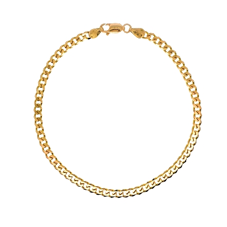 14K Yellow Gold Estate Curb Link Bracelet 8inch 3.8dwt 