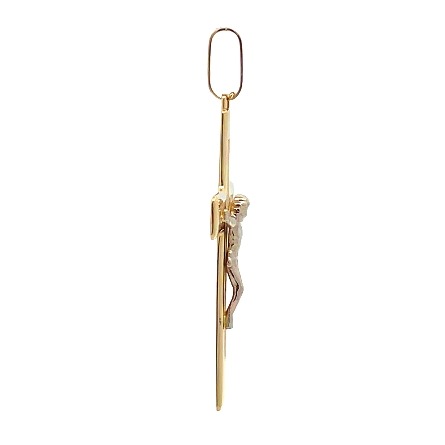 14K Yellow and White Gold Estate Crucifix Pendant 3.9dwt 