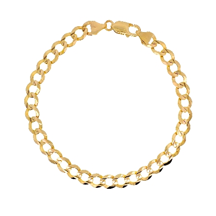 14K Yellow Gold Estate Curb Link Bracelet 10inch 10.6dwt 