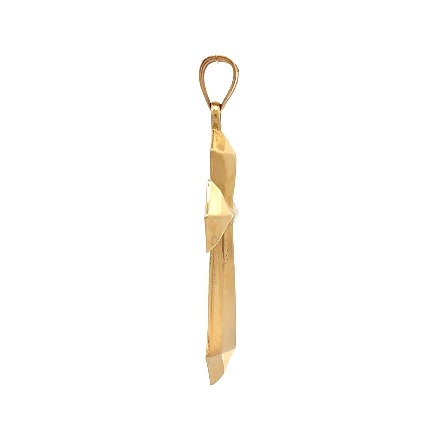 14K Yellow Gold Estate Geometric Cross Pendant 1.5dwt