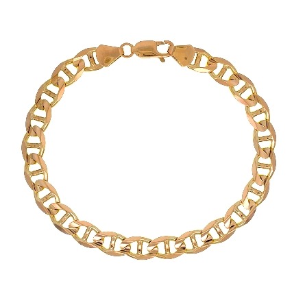 14K Yellow Gold Estate Mariner Link Bracelet 8.25inch 11.1dwt