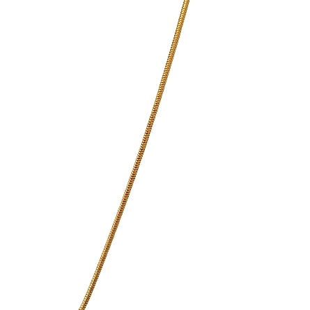 18K Yellow Gold Estate Tiffany&Co Feather Pendant on 19inch Snake Chain Necklace 6.2dwt