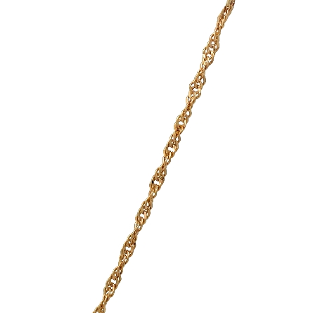 14K Yellow Gold Estate Round Saint Christopher Medal on 20inch Diamond Cut Machine Rope Chain Necklace 2.8dwt