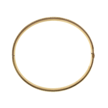 14K Yellow Gold Estate Hinged Hammered Bangle Bracelet 3.9dwt