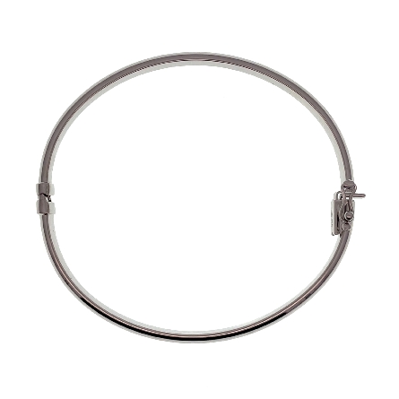 14K White Gold Estate Polished Hinged Bangle Bracelet 4.0dwt