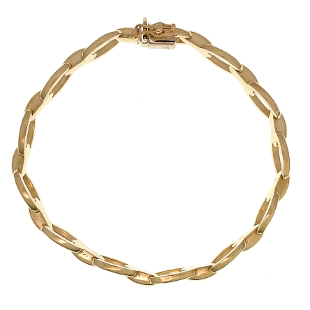 14K Yellow Gold Oval Link Bracelet 7inch 6.5dwt