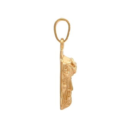 14K Yellow Gold Estate Christ Head Charm Pendant 4.4dwt