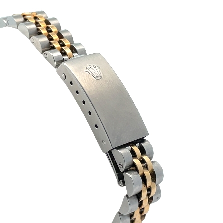 Stainless Steel and 18K Yellow Gold Estate Rolex Ladies Oyster Perpetual Datejust Yellow Dial Watch Year1987 Serial#9726786 w/Box&Papers