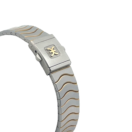 Stainless Steel and 18K Yellow Gold Estate Ebel Diamond Marker Wave Watch No Box 