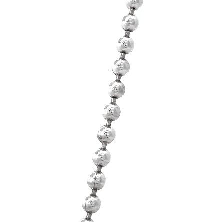 Sterling Silver Estate Lagos Caviar Beaded Love Knot Necklace 30inch 20.5dwt