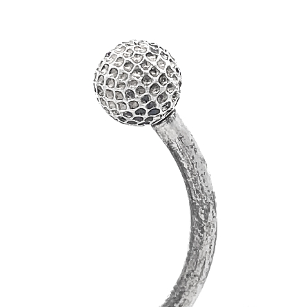 Sterling Silver Estate Tiffany and Co Golf Motif Keyring 6.0dwt