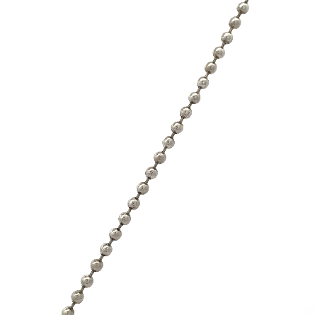 Sterling Silver and 18K Yellow Gold Estate Lagos Caviar Pendant and 34inch Ball Chain 13dwt  