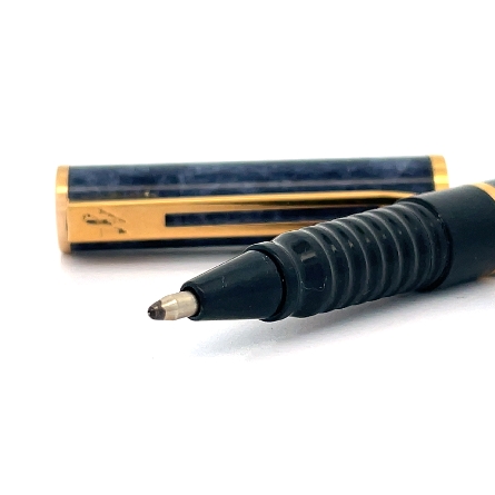 Gold Plated Estate Waterman Felt Tip Pen with Box and Papers  