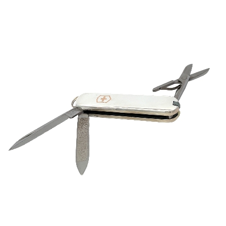 Sterling Silver and 18K Yellow Gold Estate Tiffany & Co Swiss Army Pocket Knife w/Pick 28.0dwt 