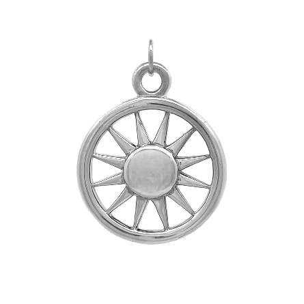Sterling Silver Estate Tiffany&Co Sun Charm Pendant 6.2dwt
