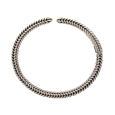 Sterling Silver Estate JAI Dotted Hinged Cuff Bangle Bracelet 17.1dwt